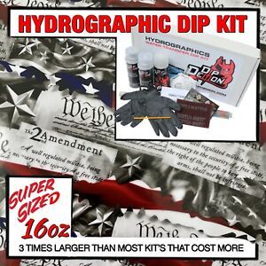 Hydrographic dip kit 2nd Amendment hydro dip dipping 16oz