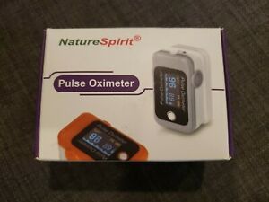 Nature Spirit Pulse Oximeter CP-500E Orange Heart Rate &amp; Oxygen Level Monitor
