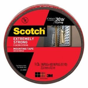 NEW 3M Scotch Extremely Strong Mounting Tape 1 in X 400 in 30lbs  414-LONGDC 