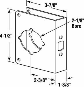 Prime Line U 9589 Stainless Steel Lock &amp; Door Reinforcer 4-1/2 H in.