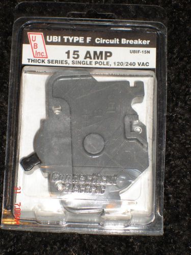 UBI UBIF-15N FPE Federal Pacific 15 Amp 1 Pole Circuit Breaker NEW FREE SHIP