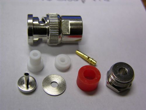 5 tcc industries 13-01l-rp-tgn 50 ohm female bnc connectors solder contact for sale