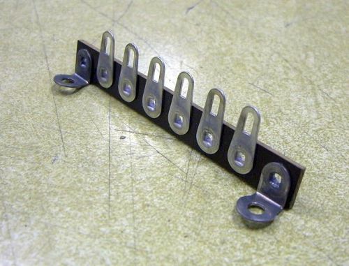 Keystone 829 Terminal Strip 6 Ungrounded Lugs Bakelite, 9 pieces