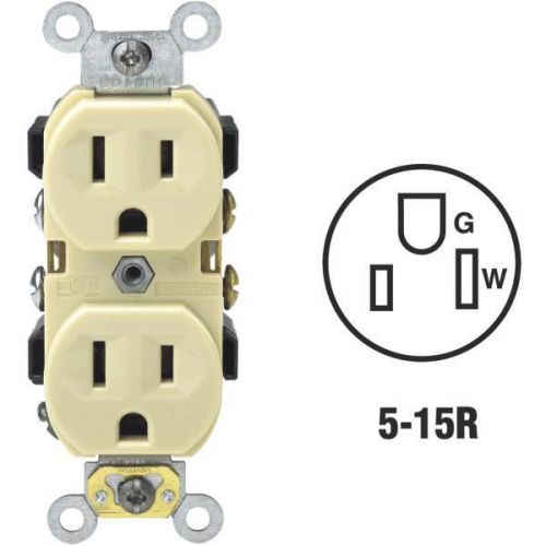 Leviton s01-br15-00i grounded duplex outlet-iv duplex outlet for sale