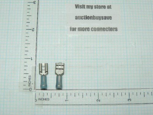 50 Blue Female Quick Disconnect Terminals Molex 19019-0031 16-14 wire .250 Tab