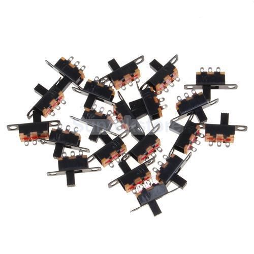 20pcs 3 pin 2 position 1p2t spdt panel pcb mount mini slide switch diy 5v 0.3a for sale