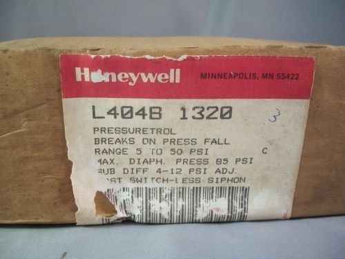 Ships Today Honeywell Pressuretrol L404B 1320 5 to 50 PSI Pressure Switch