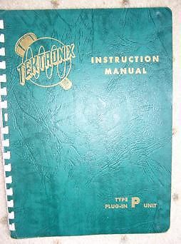 1959 Tektronix Oscilloscope Type P Plug In Manual  n