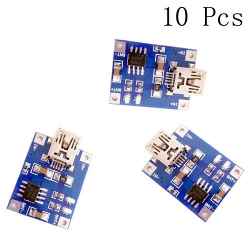 10 Pcs Tp4056 1a Usb Lithium Battery Charging Board Charging Module MINI USB