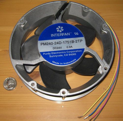 Interfan 172mm x 51mm - 250 cfm round fan - 24 v dc - 3350 rpm - pm240-24d for sale