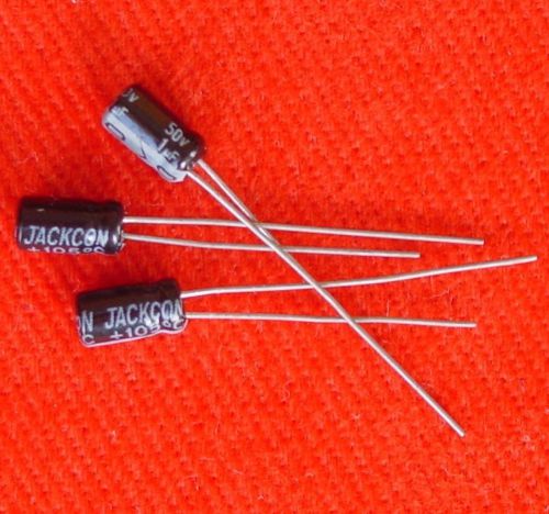 -- 10x 1uF 50V JACKCON Electrolytic Capacitor +105C HKe