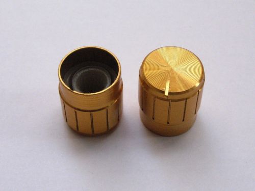 50pcs Aluminum Gold Knobs VOLUME TONE CONTROL KNOB 17mmX15mm