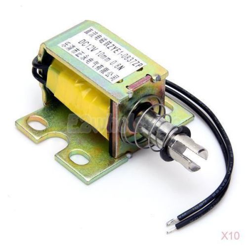 10x open frame solenoid electromagnets 0.8n holding push for mechanical dc12v for sale