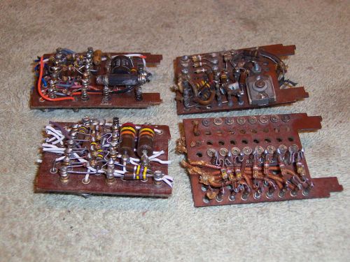 OG5856- Four (4) Vintage  Bakelite Computer Modules w/ Discrete Components