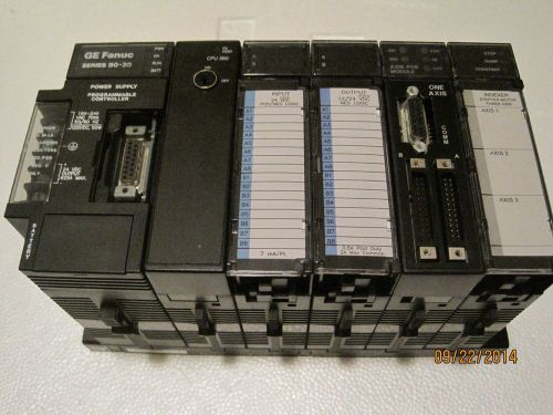 GE Fanuc 90-30 Complete 5 Slot Control Rack 350 CPU Digital Motor Axis Indexer