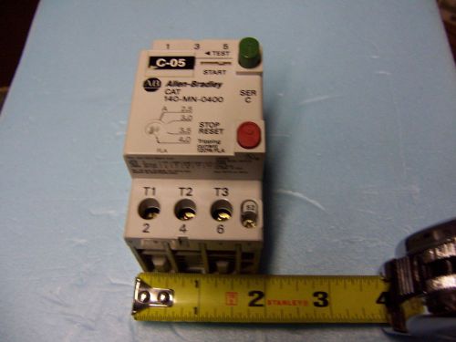 Allen-bradly overload protected manual 3 pole w/ aux contact cat 140-mn-0400 for sale