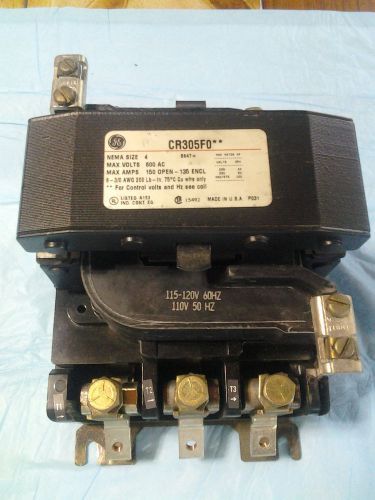 Ge  nema size 4 magnetic contactor 120v 3pole cr305f** - nos. make offer! for sale