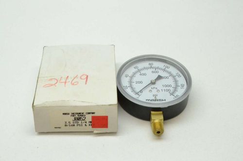 NEW MARSH J8052 0-160PSI 3-1/4IN FACE 1/4IN NPT PRESSURE GAUGE D403018