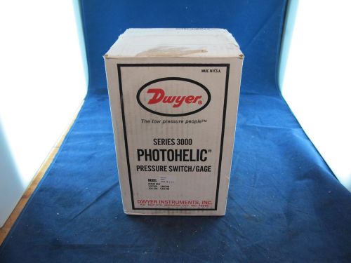 Dwyer 3000-00 Photohelic Pressure Switch/Gage range 0-.25&#034; w.c. A3000