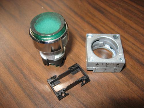 New no box siemens 3sb3501-obb71 green illuminated push button head only for sale