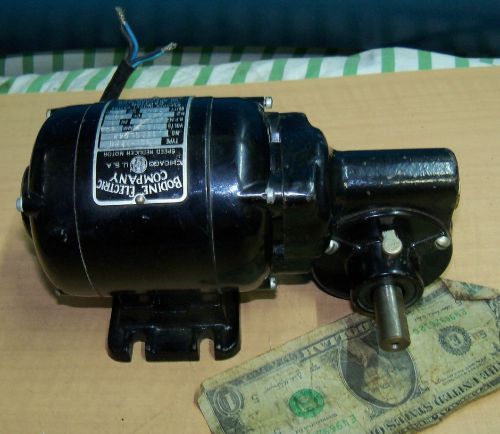 Bodine gearmotor nsi-12rh 1/50 hp 1,725 rpm electric motor used 115v ac works for sale