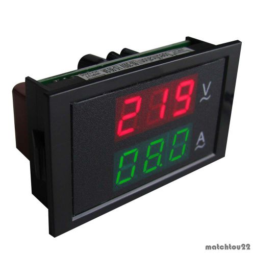 AC 80~300V 100A Digital DUAL LED Volt Amp Combo Panel Meter+Current Transformer