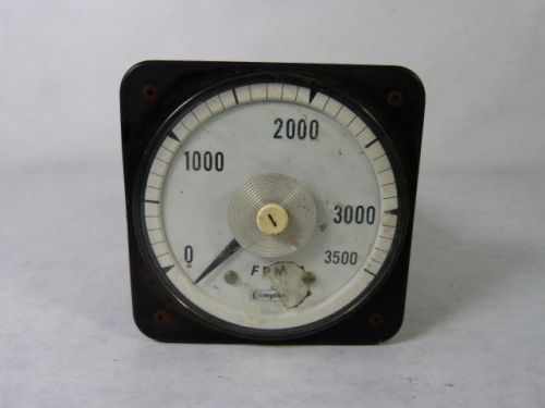 Crompton 0-3500 FPM Meter 0-3500lbs ! WOW !