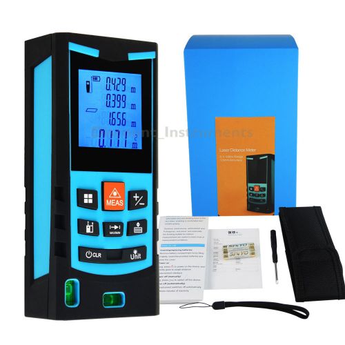 Handheld 100m digital laser distance meter area volume tool w/ leveling bubble for sale