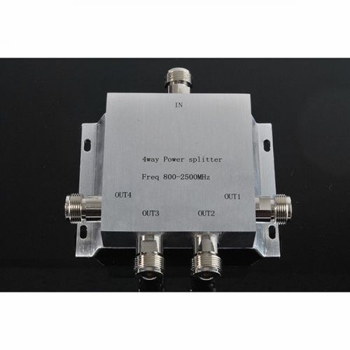 800-2500mhz 4-way power divider n female connector; 117.4*113.5*22mm # pd-1538 for sale