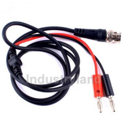 BNC Q9 To Banana Plug Connector Oscilloscope Test Probe Leads 100CM IND