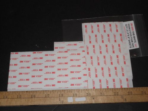 3m 4950 vhb double stick mounting sheets  3&#034; x 6&#034;  3 pcs for sale