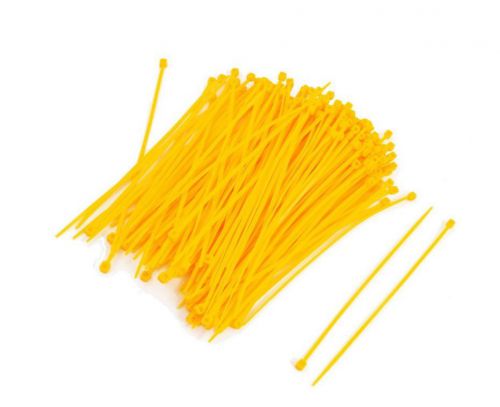 200 Pcs Adjustable Self Locking Nylon Cable Zip Ties Yellow 2.5mm x 150mm