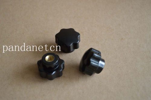 2pcs M6*25mm black star head Clamping Screw  Female Threaded  Type Knob On