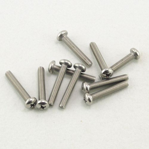 QTY50 Metric M5x45mm Stainless steel Cross Recessed Pan Head Screws