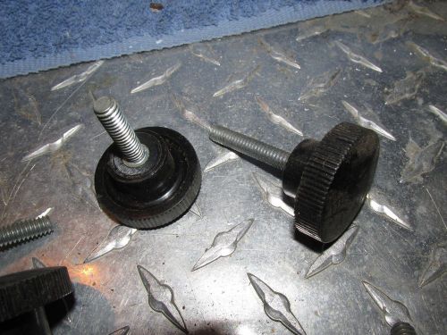 4 Thumb Screw 1/4&#034; thread 1 1/2&#034; black plastic head 1 1/2&#034;long mounting release