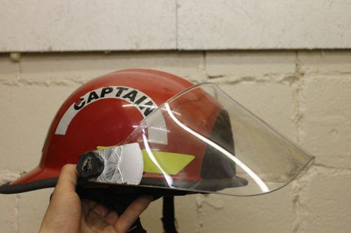 FIREMAN FIREFIGHTER BULLARD FIREDOME  PX SERIES HAT HELMET RED