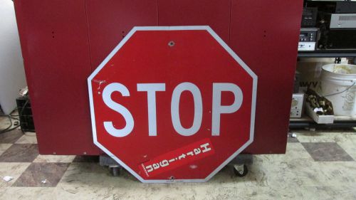 Used Vintage Aluminum 30&#034;x30&#034; Octagon Stop Sign Street Hartigan / Democrat