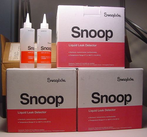 3 BOXES  (12 BOTTLES EACH BOX = 36 TOTAL) SNOOP LEAK DETECTOR 8 OZ BOTTLES