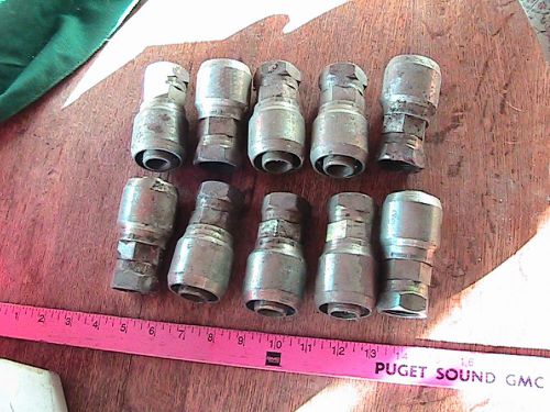 Lot of 10 1&#034; Hydraulic Hose Fittings