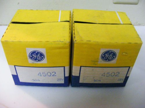 4502 GE Flood Light Bulbs Sealed Beam Headlight 50 Watts 28 Volts Made in USA