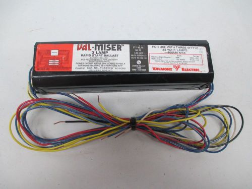 New valmont 8g1334w val-miser rapid start ballast 277v-ac 105w lighting d304422 for sale