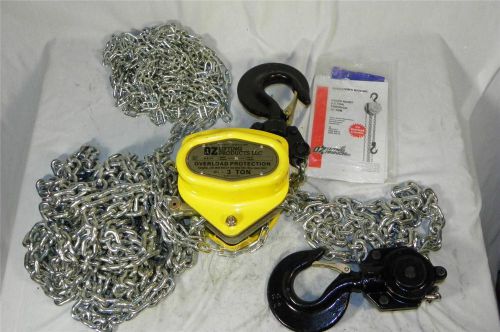 Oz lifting products oz030-20chop manual chain hoist 6000 lb lift 20 ft. 3 ton for sale