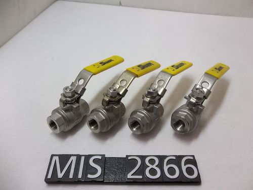 Sharpe 1/4 1000 cup stainless ball valve - lot 4 (mis2866) for sale