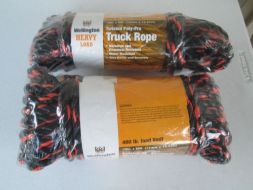 2 California Truck Ropes 1/2&#034; X 50&#039; Manufacturer Wellington ind