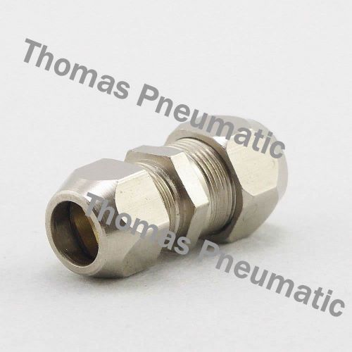 Lot5 nickel plated brass swagelok 12mm-12mm od pipe straight connector coupler for sale