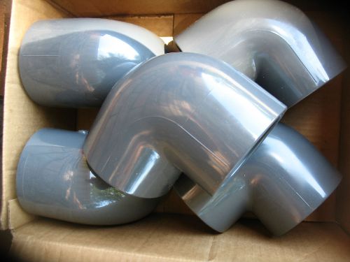 Lot (5) NIB +GF+ George Fischer 806-030 3&#034; Schedule 80 PVC Slip Elbow 90 Deg