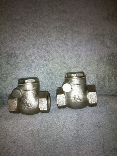 LOT OF 2 - NEW  BRASS 1/2&#034; SWING CHECK valve