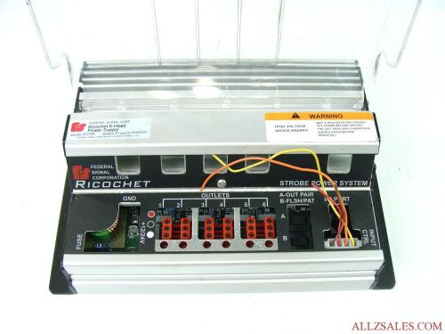 Pair (2) of federal signal ricochet 6 head strobe power supply model 413106 for sale