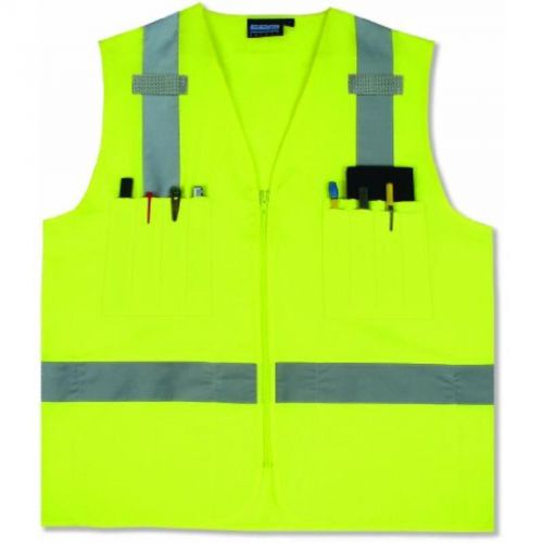 Class 2 safety vest lime 2xl 61203 erb industries, inc. safety vests 61203 for sale