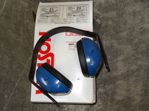 new WILLSON 13200049, #365 Sound Barrier Earmuff Ear Muffs NRR 21 Blue/Black